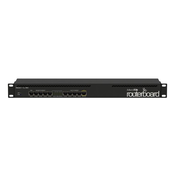 MIKROTIK Vezetékes Router RouterBOARD RB2011IL-RM 5 x 100 Mbps + 5 x 1000 Mbps, rack