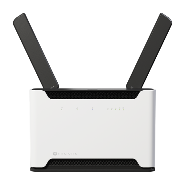 MIKROTIK Wireless Router DualBand, 4x1000Mbps+ 1x2,5Gbps, AX1800, Chateau LTE6 ax, 1xMicroSIM, Asztali