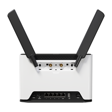 MIKROTIK Wireless Router DualBand, 4x1000Mbps+ 1x2,5Gbps, AX1800, Chateau LTE6 ax, 1xMicroSIM, Asztali