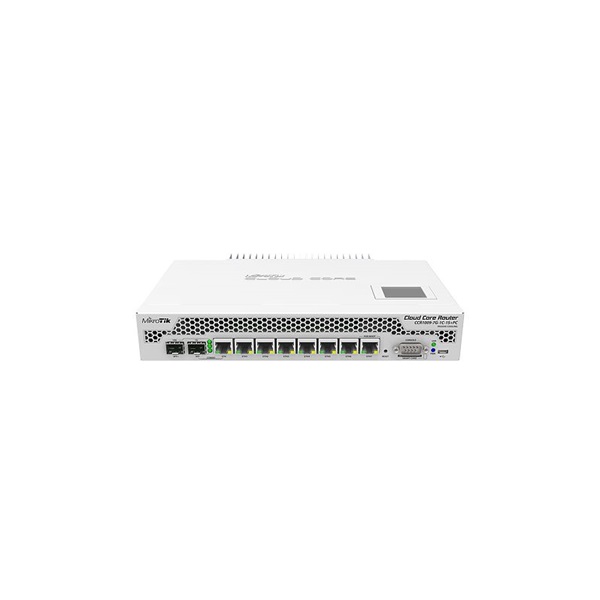 MIKROTIK Vezetékes Cloud Core Router (7GbitLAN, 1xSFP+, 1 combo port 1xGbit LAN vagy SFP) 2GB RAM, L6, redundáns táppal