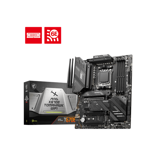 MSI Alaplap AM5 MEG X670E TOMAHAWK WIFI AMD X670, ATX