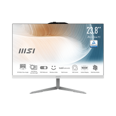 MSI Business AIO Modern AM242 12M-459EU, 23,8" FHD, i3-1215U, 8GB, 256GB M.2 + 1TB HDD, INT, Win11H, White