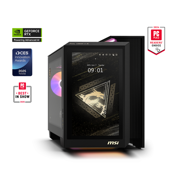 MSI GAMING DT MEG Vision X AI 2NVZ9-046EU, Ultra 9 285K, 128GB, 2TB, RTX 5090 32GB, 1200W, Liquid, Win11H, 13" FHD panel