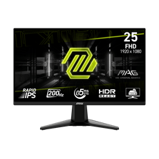 MSI Monitor GAMING MAG 255F E20 24,5" FHD Rapid IPS 1920x1080, 16:9, 200Hz, 1000:1, 0,5ms, 2x HDMI, DP, Black