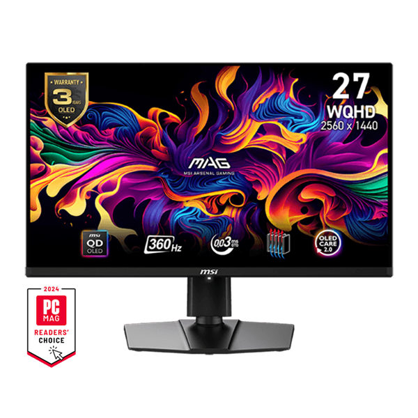 MSI Monitor GAMING MAG 271QPX QD-OLED E2 26,5" WQHD 2560x1440 16:9 240Hz 0,03ms 2x HDMI, DP, USB-C, Black