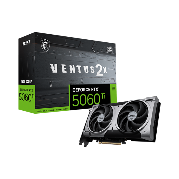 MSI Videokártya PCI-Ex16x nVIDIA RTX 5060 Ti VENTUS 2X PLUS 16GB DDR7 OC