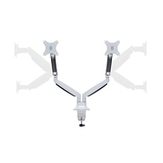MULTIBRACKETS 2 karos asztali konzol, M Deskmount Gas Spring Dual White (15-27", max.VESA: 100x100 mm, 9 kg)