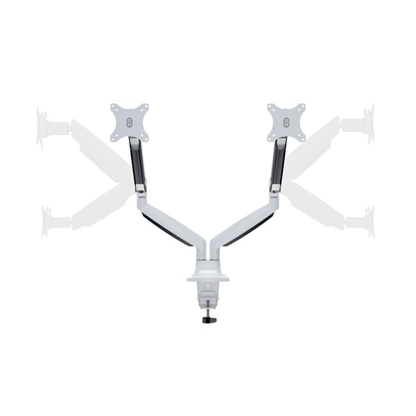MULTIBRACKETS 2 karos asztali konzol, M Deskmount Gas Spring Dual White (15-27", max.VESA: 100x100 mm, 9 kg)