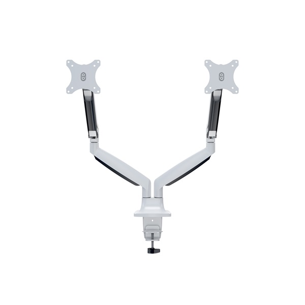 MULTIBRACKETS 2 karos asztali konzol, M Deskmount Gas Spring Dual White (15-27", max.VESA: 100x100 mm, 9 kg)