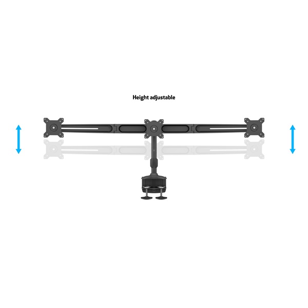 MULTIBRACKETS 3 karos asztali konzol, M VESA Desktopmount Triple Desk Clamp 15"-24"