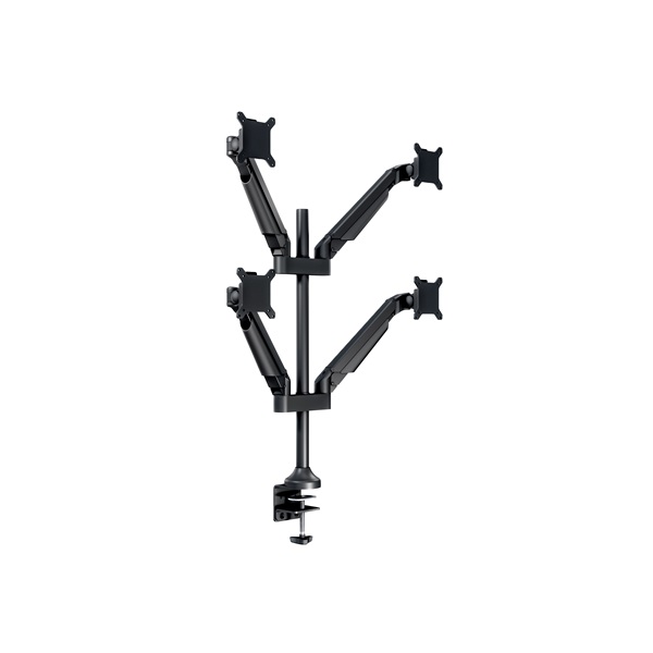 Multibrackets asztali rögzítő Gas Lift Quad, dönthető, forgatható 15-32", fekete