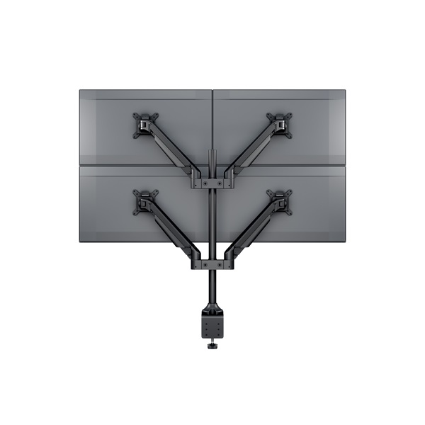 MULTIBRACKETS 4 karos asztali konzol, M VESA Gas Lift Arm Quad Black HD (15-32", max.VESA: 100x100 mm, 21 kg)