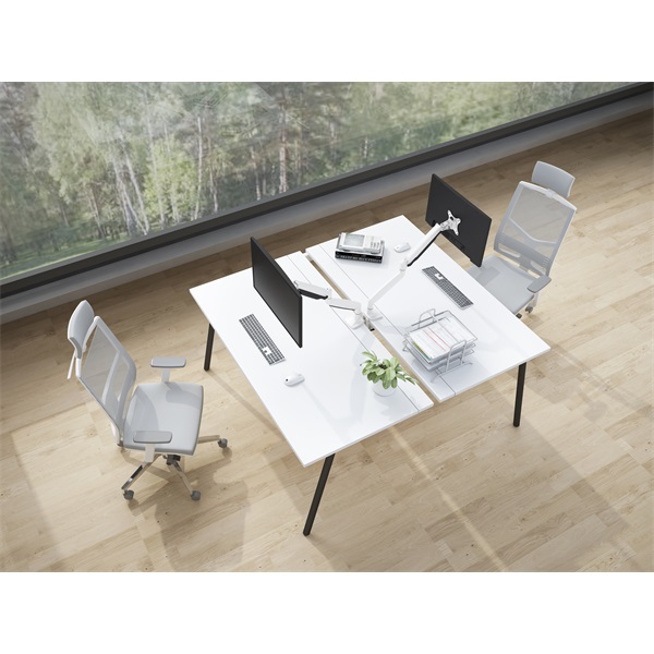 MULTIBRACKETS Asztali konzol, M Deskmount Gas Spring Single White (15-30", max.VESA: 100x100 mm, 9 kg)