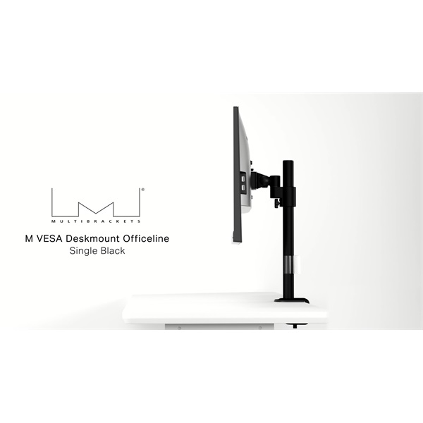 MULTIBRACKETS Asztali konzol, M VESA Deskmount Officeline Single Black (for LCD display, 15-30", max.VESA: 100x100 mm)