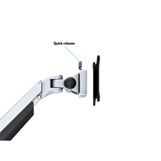 MULTIBRACKETS Asztali konzol, M VESA Gas Lift Arm Single Silver (15-34", max.VESA: 100x100 mm, 10 kg)