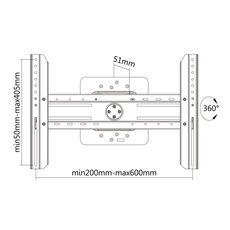 MULTIBRACKETS Fali konzol, M Universal Digital Signage Wallmount Black (32-70", max.VESA: 600x400 mm, 50 kg)