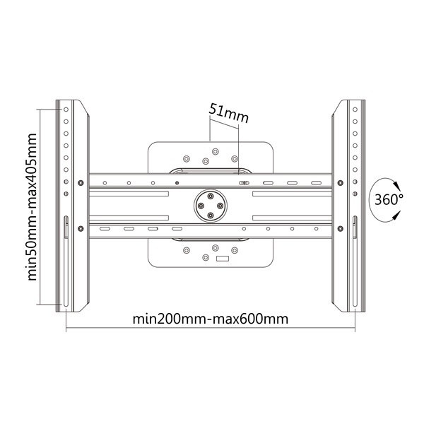 MULTIBRACKETS Fali konzol, M Universal Digital Signage Wallmount Black (32-70", max.VESA: 600x400 mm, 50 kg)