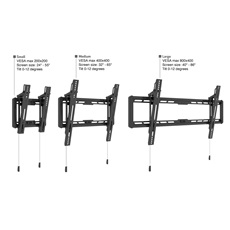 MULTIBRACKETS Fali konzol, M Universal Wallmount Tilt Medium (32-65", max.VESA: 400x400 mm, 50 kg)