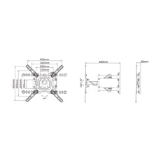 MULTIBRACKETS Fali konzol, M VESA Flexarm M Full Motion Single