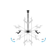 MULTIBRACKETS Fali konzol, M VESA Flexarm Thin Black Large (37-65", max.VESA: 600x400 mm, 30 kg)