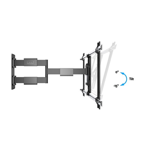 MULTIBRACKETS Fali konzol, M VESA Flexarm Thin Black Large (37-65", max.VESA: 600x400 mm, 30 kg)