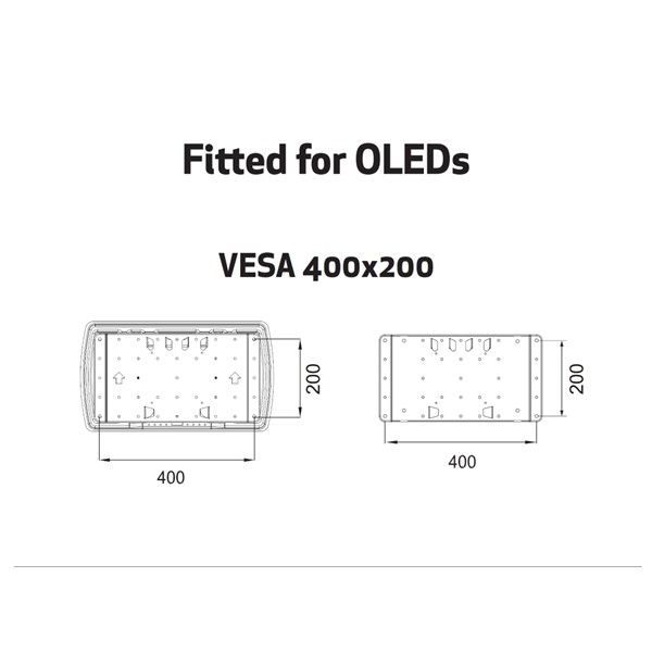 MULTIBRACKETS Fali konzol, M VESA Super Slim Tilt & Turn (32-65", max.VESA: 400x400 mm, 40 kg)