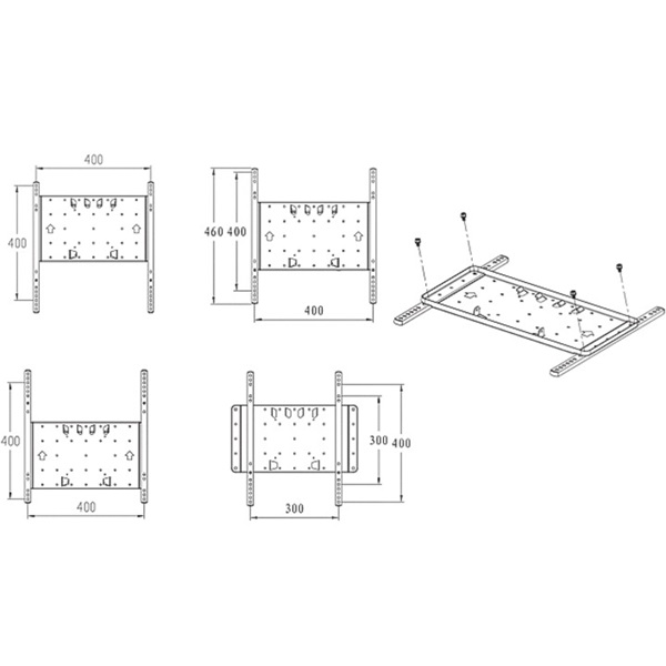 MULTIBRACKETS Fali konzol, M VESA Super Slim Tilt & Turn (32-65", max.VESA: 400x400 mm, 40 kg)