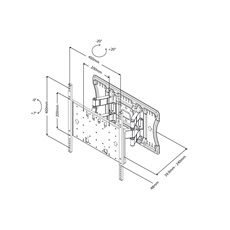 MULTIBRACKETS Fali konzol, M VESA Super Slim Tilt & Turn HD (40-86", max.VESA: 400x400 mm, 52 kg)