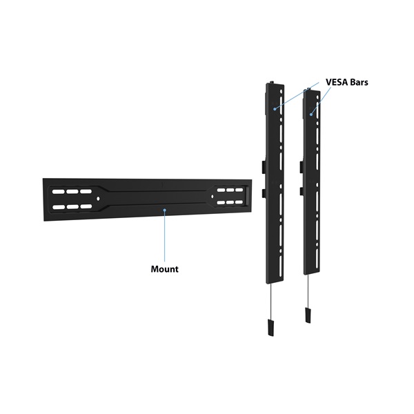 MULTIBRACKETS Fix fali konzol, M VESA Wallmount Super Slim Fixed 600 MAX (32-100", max.VESA: 600x400 mm, 35 kg)