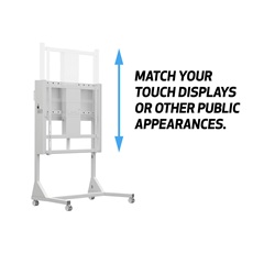MULTIBRACKETS Gurulós motoros padlóállvány, M Motorized Floorstand 80 kg White HD (42-110")