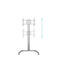 MULTIBRACKETS Gurulós padlóállvány, M Display Stand 180 Single Silver (32-65", max.VESA: 700x400 mm, 50 kg)