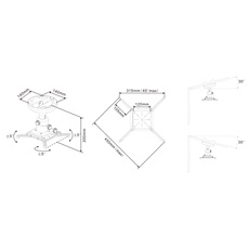 MULTIBRACKETS Mennyezeti konzol, M Universal Projector Ceiling mount 600-1000 with Fine tune