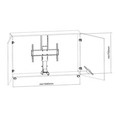 MULTIBRACKETS Motoros szekrény állvány, M Motorized TV Lift Large (37-65", max.VESA: 600x400 mm, 35 kg)