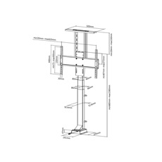 MULTIBRACKETS Motoros szekrény állvány, M Motorized TV Lift Large (37-65", max.VESA: 600x400 mm, 35 kg)