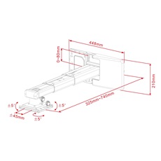 MULTIBRACKETS Projektor konzol, M Projector Mount Short Throw Deluxe 600-1300 Large