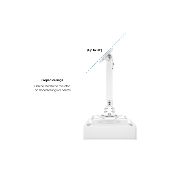 MULTIBRACKETS Mennyezeti konzol, M Universal Projector Ceiling Mount I (13.5 kg, White, 380-580 mm)