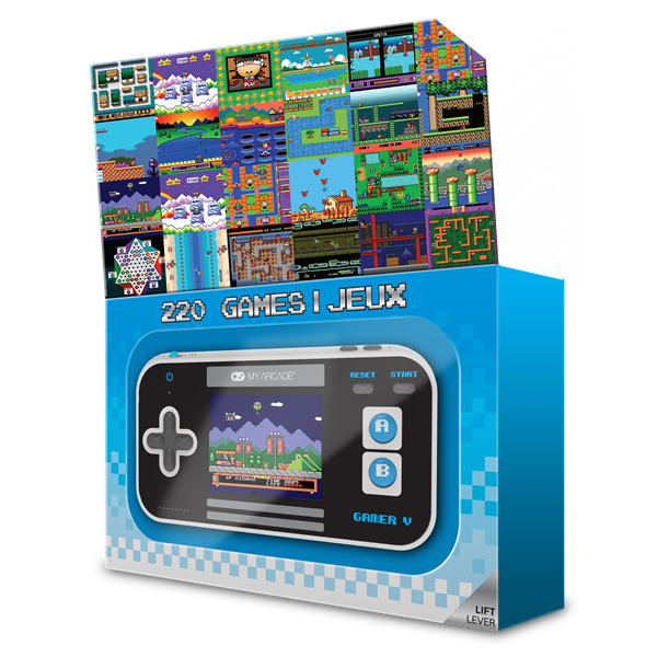MY ARCADE Játékkonzol Gamer V Classic 220in1 Fekete & Kék Hordozható, DGUN-3919