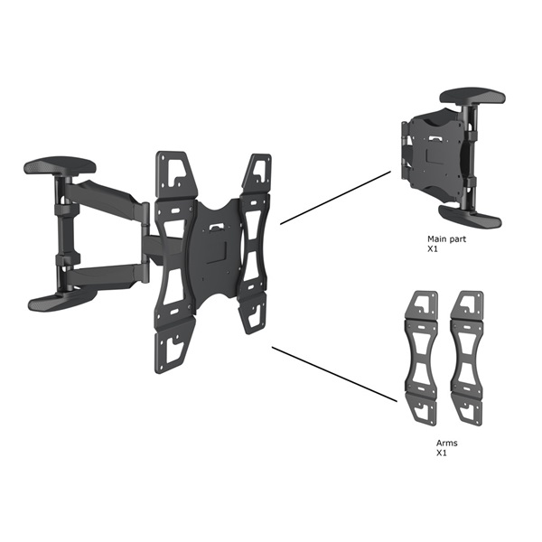 MULTIBRACKETS Fali konzol, M VESA Flexarm Full Motion Single (32-50", max.VESA: 400x400 mm, 30 kg)