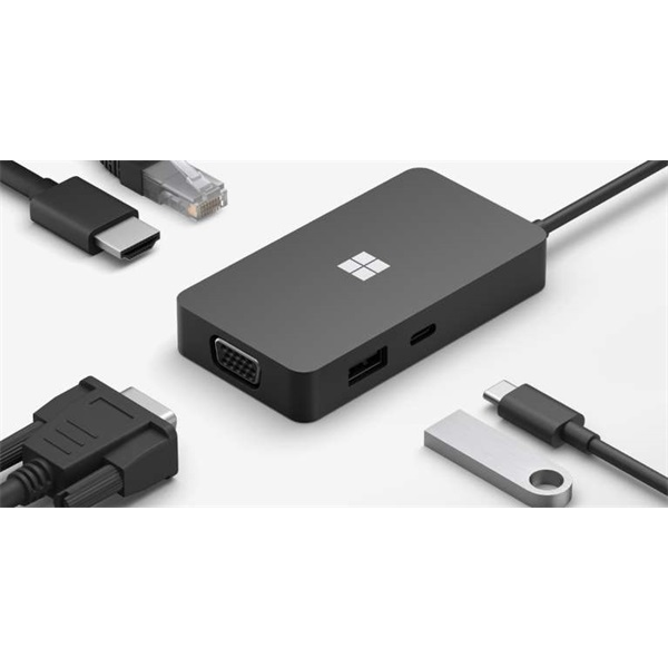 Microsoft USB-C Travel Hub, fekete