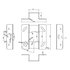 MULTIBRACKETS Mennyezeti konzol, M Universal Projector Ceiling Mount 300-480 with Finetune