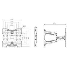 MULTIBRACKETS Fali konzol, M VESA Flexarm Full Motion Single (32-50", max.VESA: 400x400 mm, 30 kg)