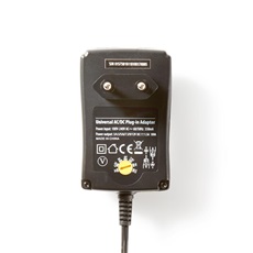 Nedis ACPA002 univerzális AC-DC tápegység, állítható 3V-12V, 1,5A, 6 cserélhetó táp dugó