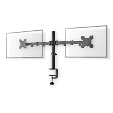 NEDIS MMDOS110BK 15"-32" asztali 2 monitor tartóállvány, maximum 8 kg, forgatható dönthető, acél, fekete
