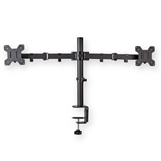 NEDIS MMDOS110BK 15"-32" asztali 2 monitor tartóállvány, maximum 8 kg, forgatható dönthető, acél, fekete