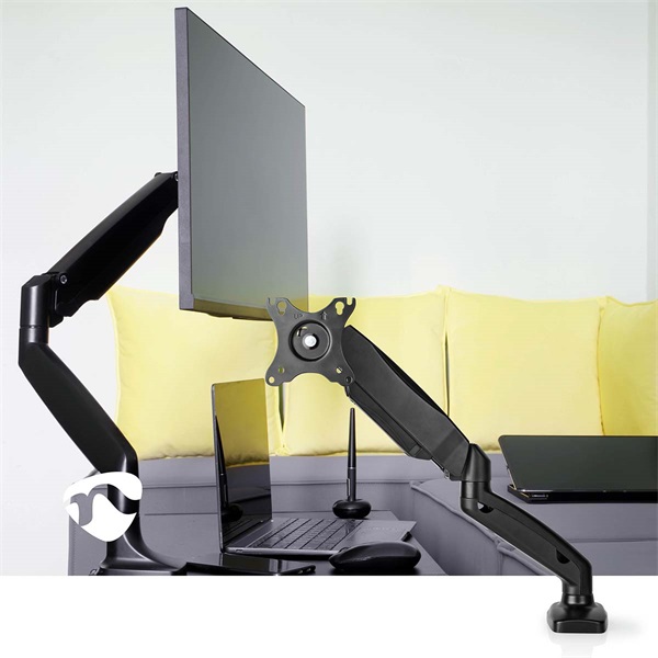 Nedis MMSISGS110BK gázrugós monitor tartó konzol / állvány 15 - 32 " | 75x75 / 100x100