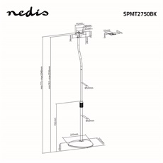 NEDIS SPMT2750BK hangszóró állvány