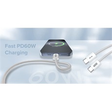NEWELL USB-C - USB-C gyorstöltő kábel, 60W, 2m, adatátvitel 480 Mbps, 40 hónap garancia,