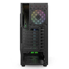 NJOY Ház Midi ATX ANIL Tápegység nélkül, USB2.0+3.0, Fekete RGB