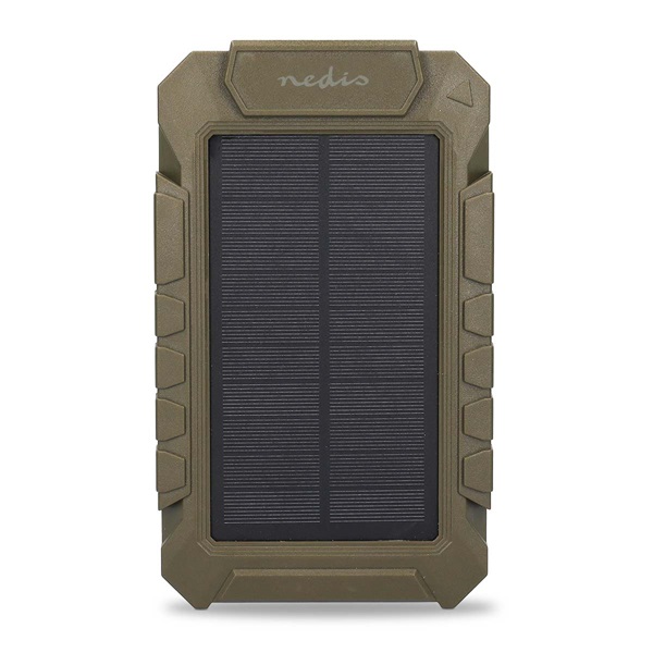 Nedis WCPBK80GN 8000mAh külső akku (powerbank) beépített napelem panellal, ideális vadkamerákhoz, 5V, 6V, 12V, IPX56