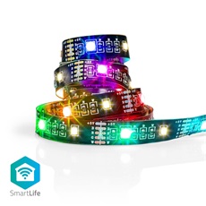 Nedis BTLS20RGBW RGB/meleg fehér Bluetooth LED szalag, IP20, 2m, 2700 K, 380 lm, Android™ / IOS, TV háttérvilágítás